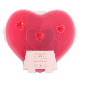 NWT Cook With Color Heart Icons Personal Sized Snack Box Food Storage